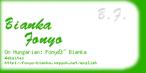 bianka fonyo business card